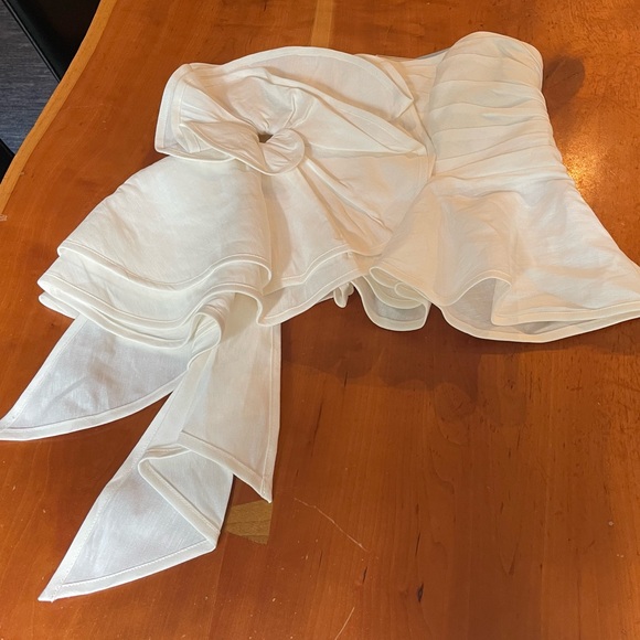 ANTONIO MELANI x MG STYLE ‘Alys’ 🆕 Linen Voluminous Flower Top. Gorgeous! Sz 12 - Picture 4 of 7